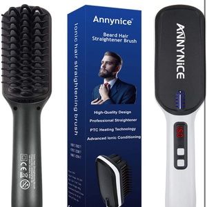 Beard Straightener - Professional Beard Hair Straightening Brush for Men